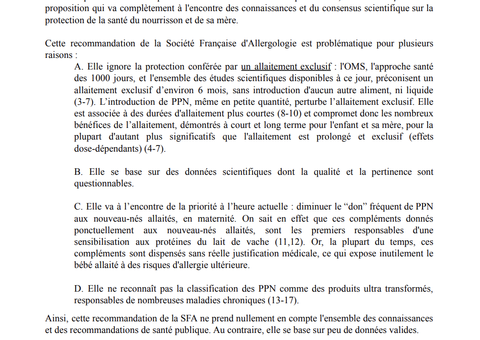 Allergies alimentaires et protection de l’allaitement